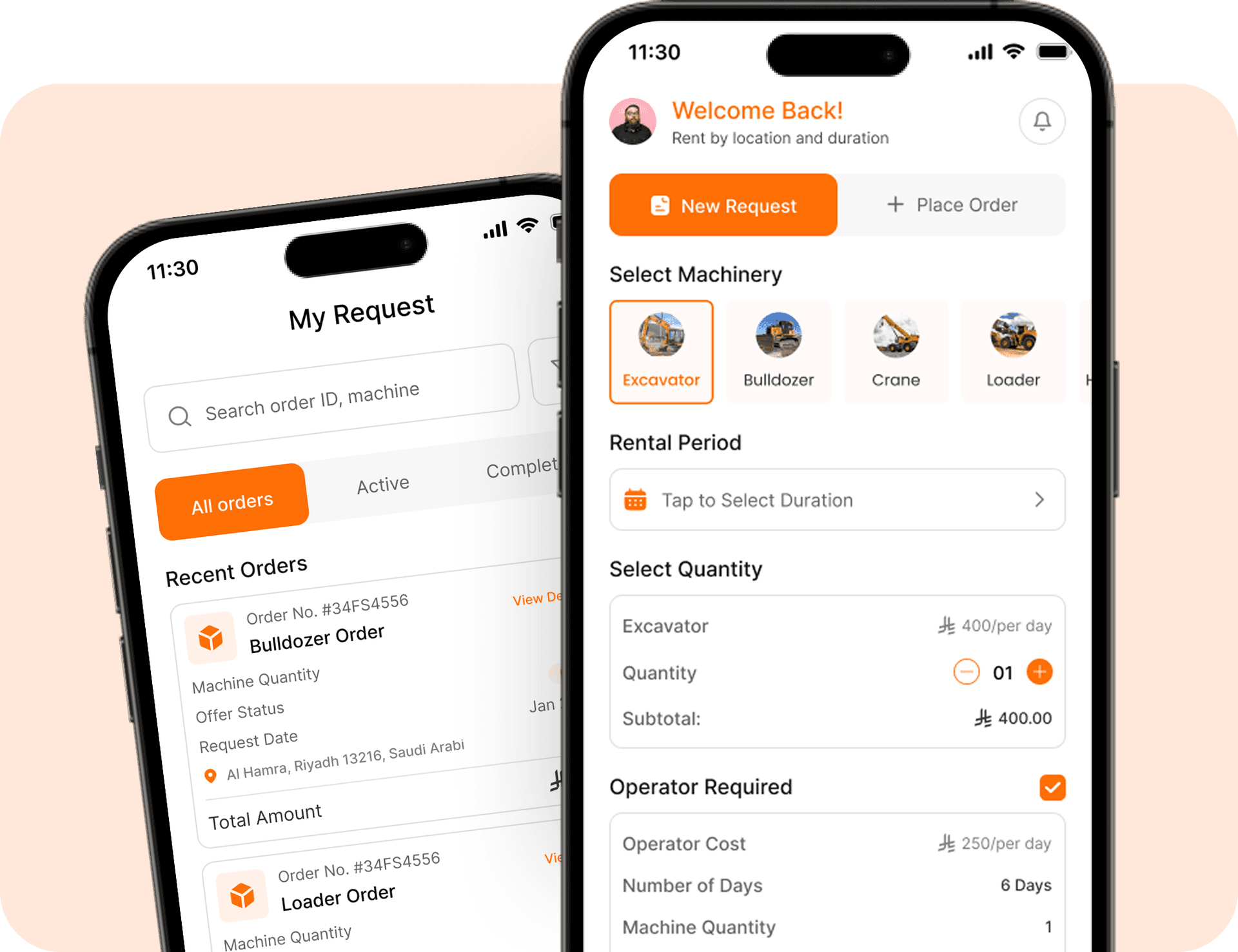 Construction equipment available for rent on Rental Force