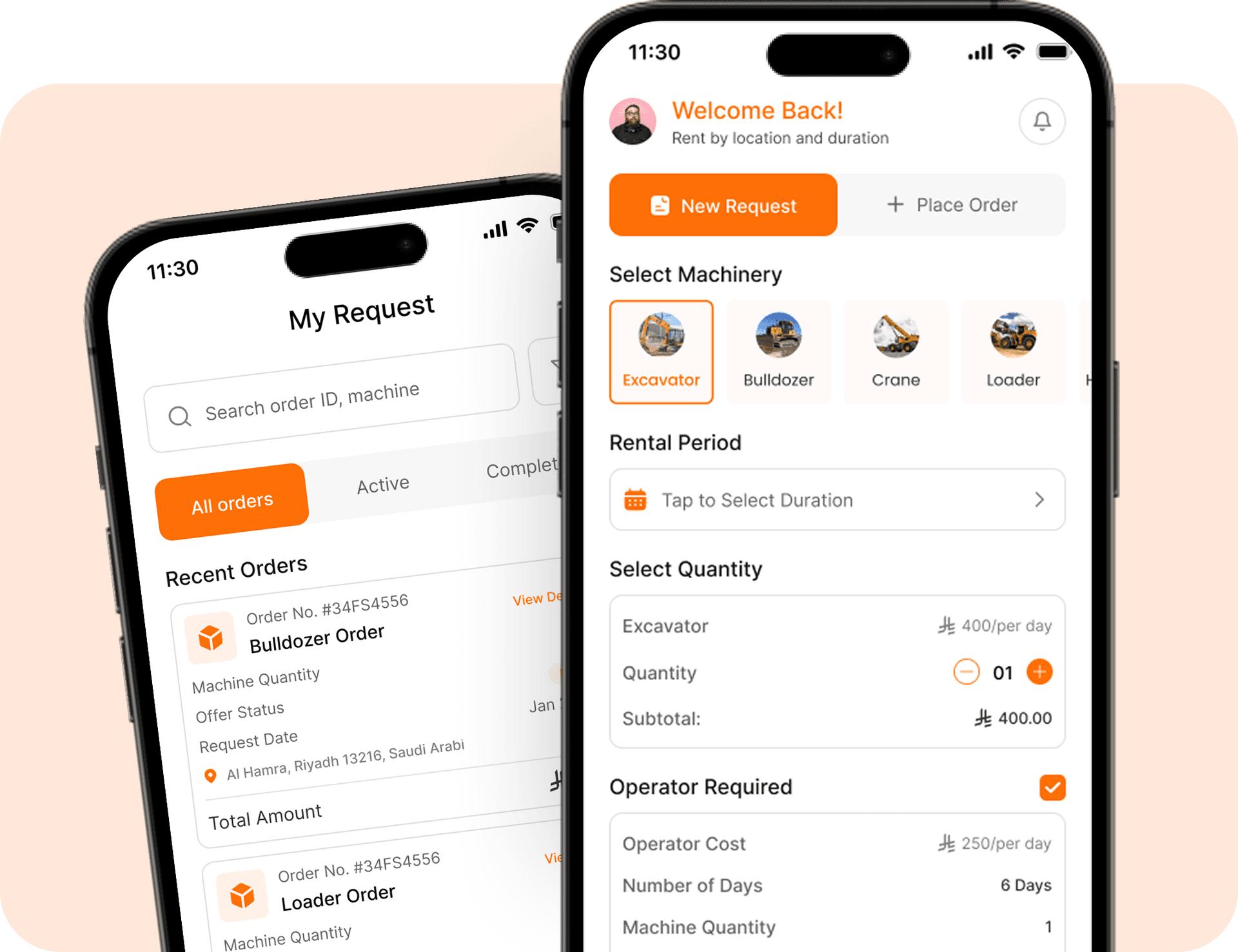 Construction equipment available for rent on Rental Force